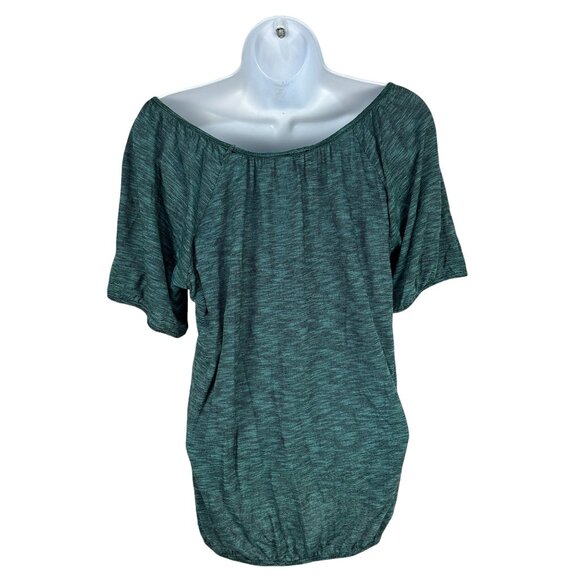 Love Life Live Womens Floral Boho Top Size S Green Blue Lightweight USA Made - Picture 2 of 4